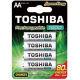 TOSHIBA 4xAA 1.2V 1000mah RECHARGEABLE BATTERY