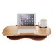 Bamboo Lap Desk with Pillow Cushion & Cup Holder