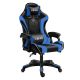 JIQIAO MASSAGER GAMING CHAIR BLACK & BLUE 