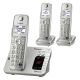 PANASONIC KX-TGE263 3 HANDSET DIGITAL CORDLESS Telephone