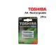 TOSHIBA 2xAA 1.2V 1000mah RECHARGEABLE BATTERY
