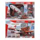 DIY XLX-211 Transport Airplane Cargo with 3 Mini Diecast Fire Fighting Vehicles Toys 
