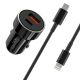 XO TZ11 Dual USB WITH C TO LIGHTNING CAR CHARGER