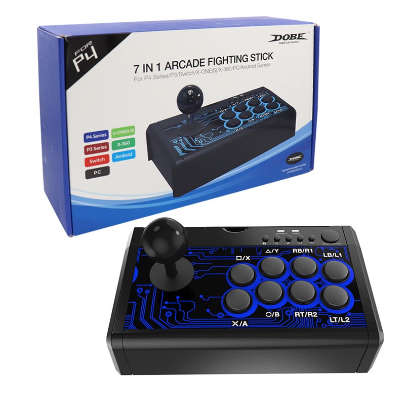 عصا قتال DOBE PS4 7 في 1 ARCADE ARCADE STICK