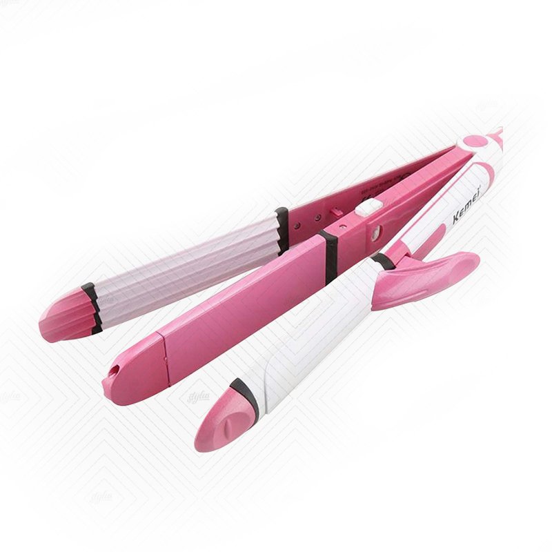 ⁦KEMEI 3 in 1 HAIR STRAIGHTENER KM 1291  ⁩ - الصورة ⁦3⁩