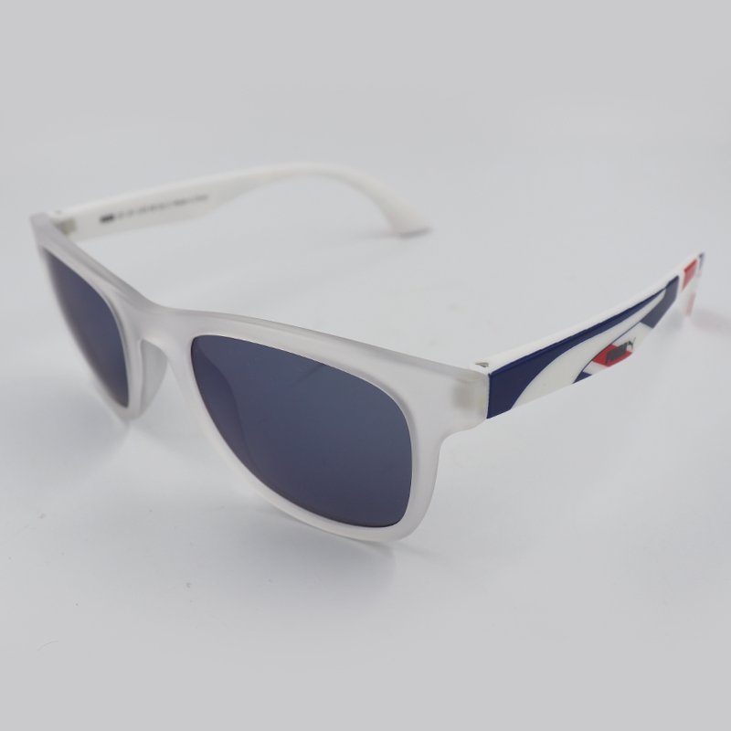 PUMA GO TEAM PU0012S 006 WHITE BLUE CRYSTAL SUNGLASS - الصورة 2