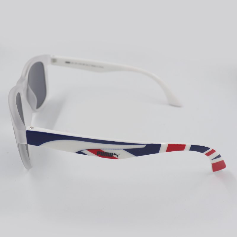 PUMA GO TEAM PU0012S 006 WHITE BLUE CRYSTAL SUNGLASS - Image 3