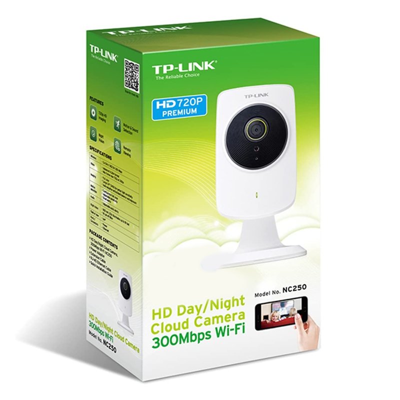 ⁦TP Link HD 720P CLOUD CAMERA 300 Mbps WiFi NC 250⁩ - الصورة ⁦3⁩