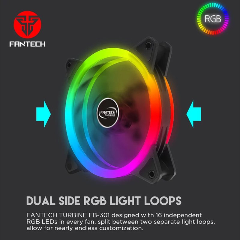 FANTECH FB 301 Turbine Addressable RGB PC Fan - الصورة 2