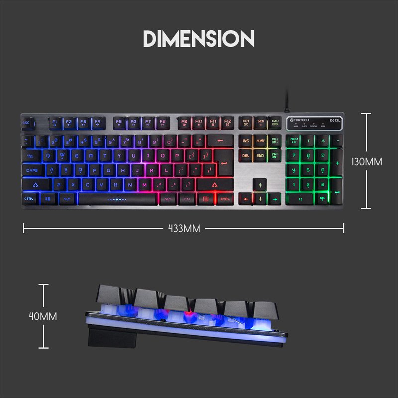 ⁦FANTECH K613L Fighter II Full Size Edition Gaming Keyboard⁩ - الصورة ⁦4⁩
