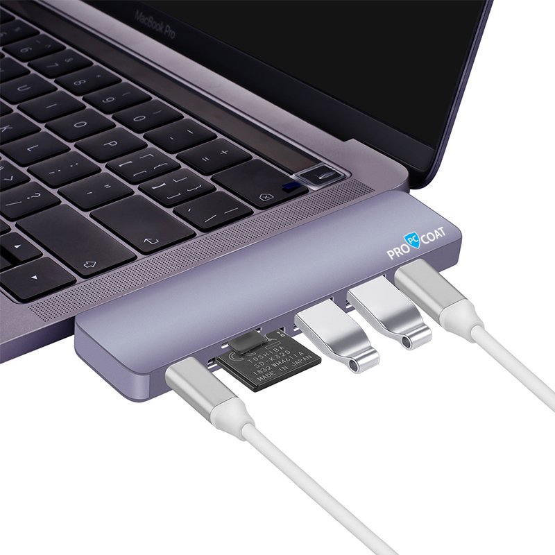 ⁦ProCoat 7 IN 2 USB C HUB FOR MAC T08⁩ - الصورة ⁦2⁩