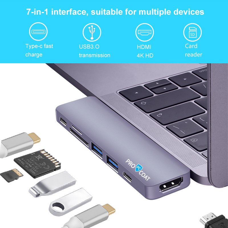 ProCoat 7 IN 2 USB C HUB FOR MAC T08 - Image 5