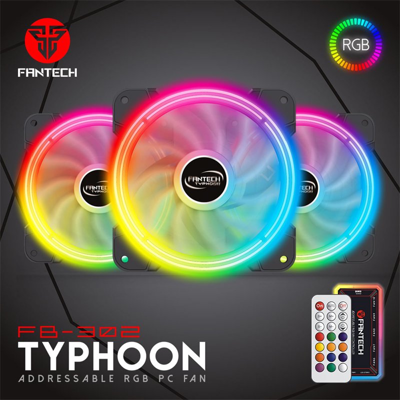 FANTECH FB 302 Typhoon Addressable RGB PC Fan 
