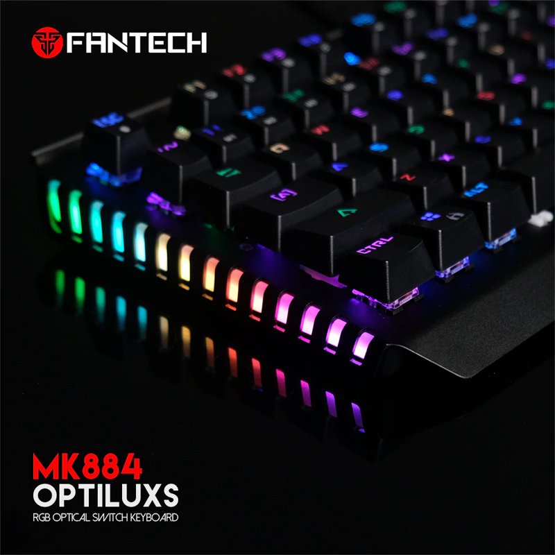 FANTECH MK 884 OPTILUXS RGB OPTICAL SWITCH KEYBOARD - الصورة 3