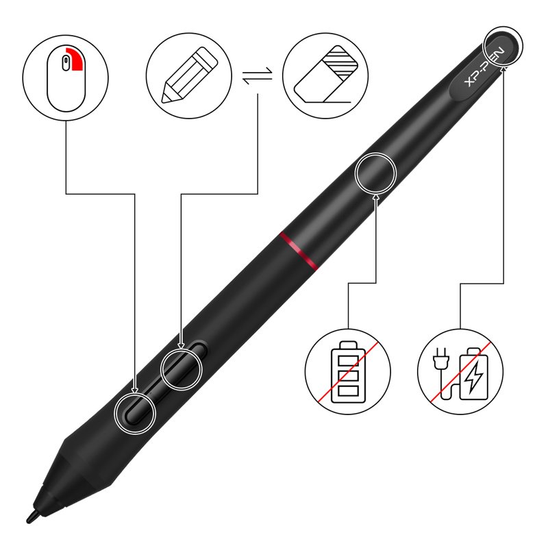 XP-PEN AD02 PA2 Stylus for Artist 12 Pro, Artist 13.3 Pro - Image 2