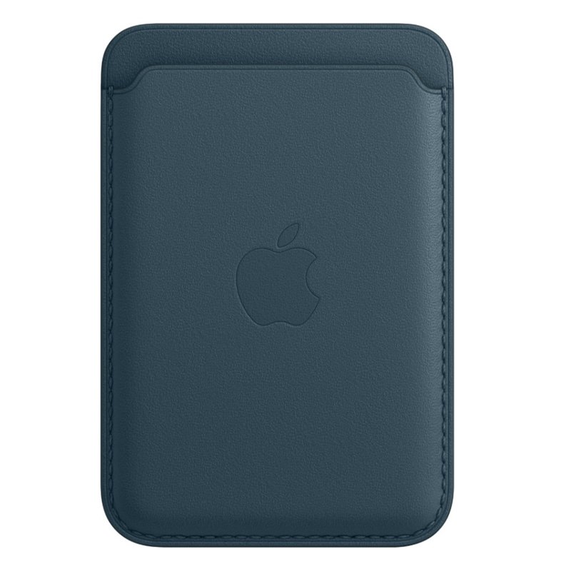 APPLE IPHONE LEATHER WALLET MAGSAFE BLUE CASE