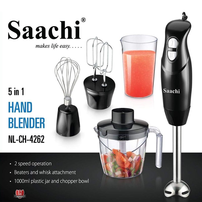 Saachi Multi-purpose 5 In 1 Hand Blender NL-CH-4262