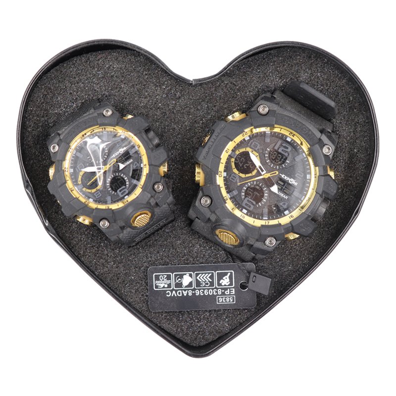 EXPONI W.R.20BAR DIGITAL COUPLE HAND WATCH