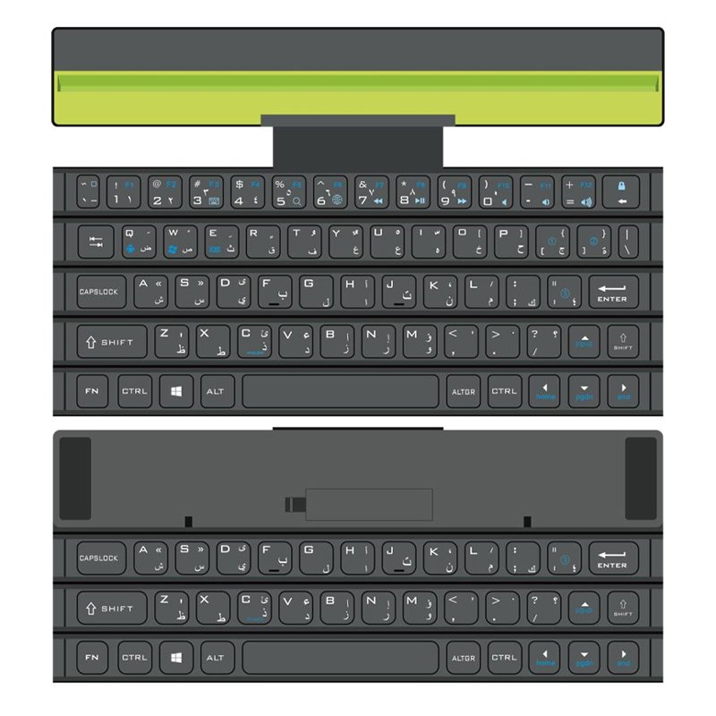 GREEN MULTI FUNCTIONAL ROLLABLE KEY BOARD R4