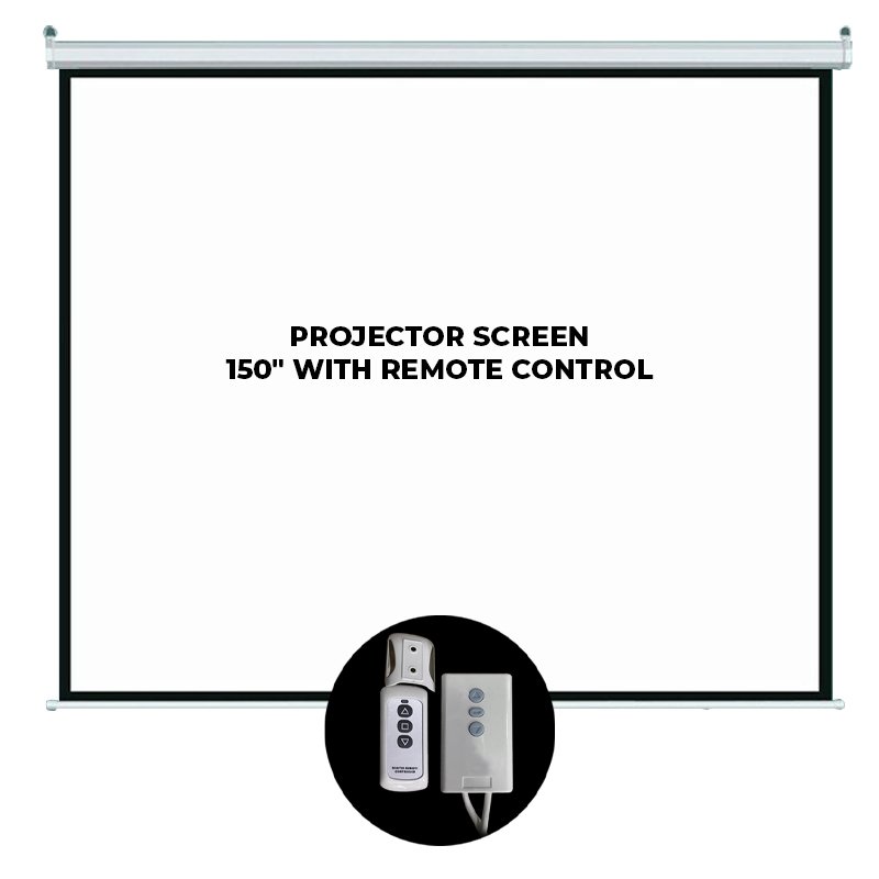 Projector Screen 150" With Remote Control