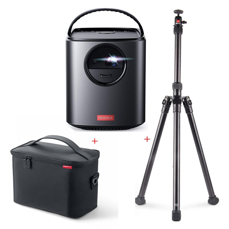 ANKER Nebula Mars II Portable Projector Black +Tripod Stand D0702+Mars Carry Case