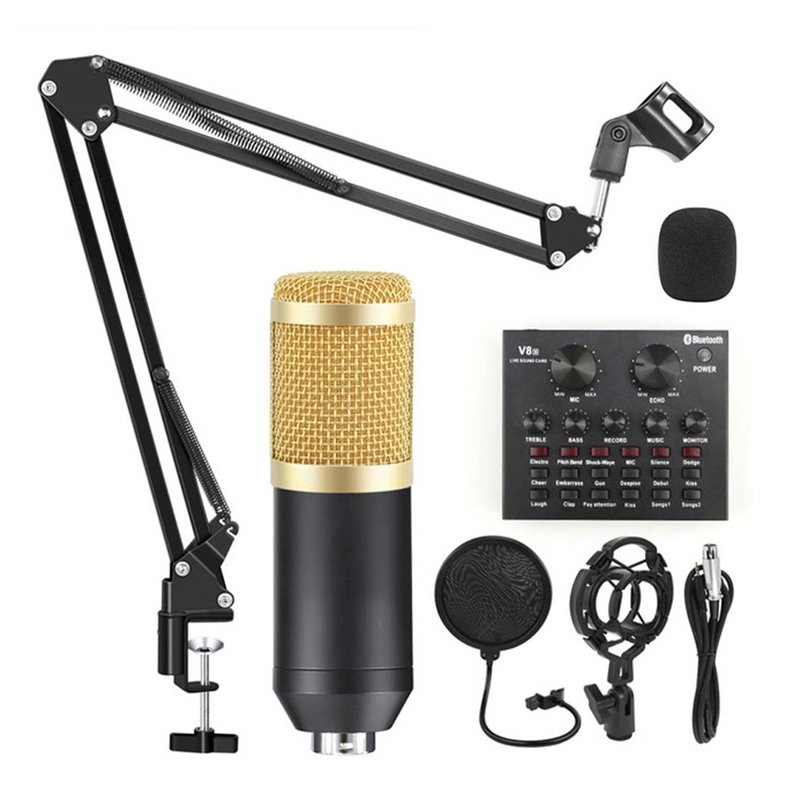 ⁦Live Broadcast BM800 Microphone and V8 Sound Card⁩ - الصورة ⁦2⁩