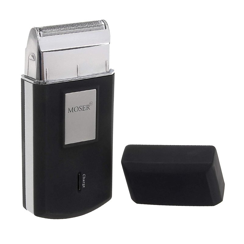Moser Travel Shaver Black/Silver UK-Plug-3615-0052