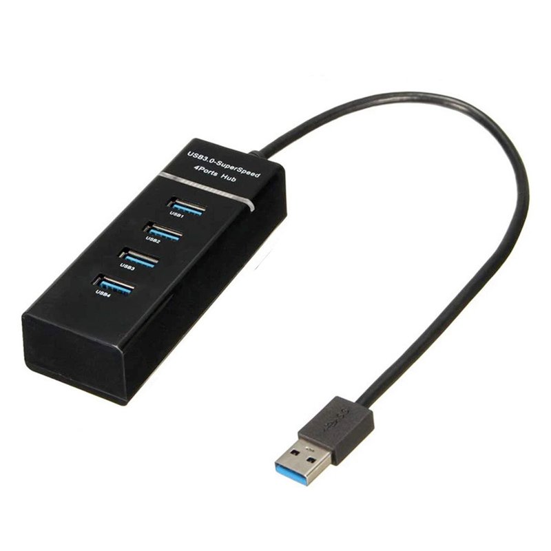 USB 3.0 Hub with 4 Ports 30cm Model 303 Black