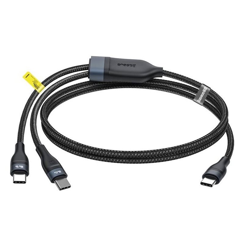 ⁦BASEUS 100W 2 IN 1 TYPE C TO TYPE C DATA CABLE⁩ - الصورة ⁦2⁩