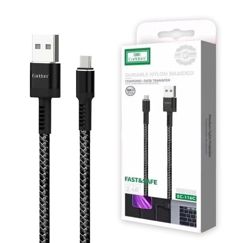 Earldom EC-116C TYPE C NYLON BRAIDED DATA CABLE