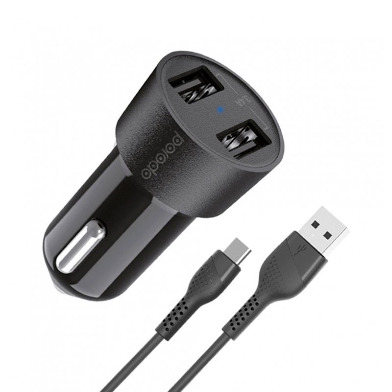 Porodo PD-M8J622T DUAL 3.4A USB CAR CHARGER