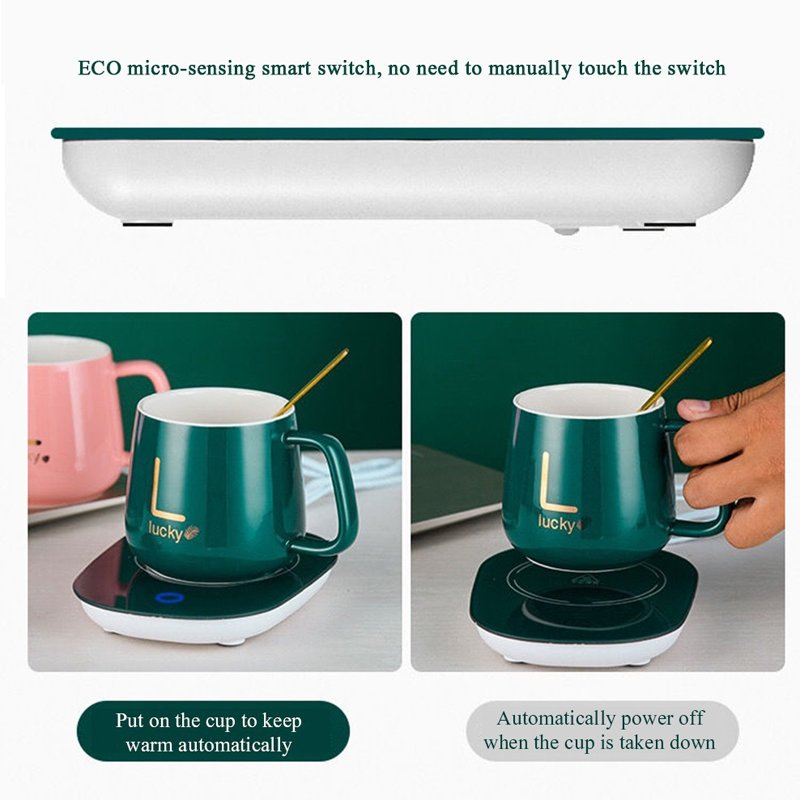 Sweet Life Marble Ceramic Cup with Cover & Spoon - الصورة 2