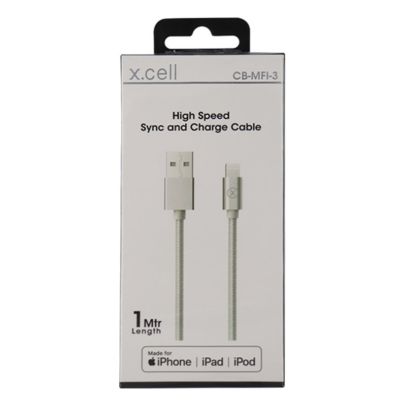X Cell CB-MFI-3 1MTR LIGHTNING CHARGING CABLE