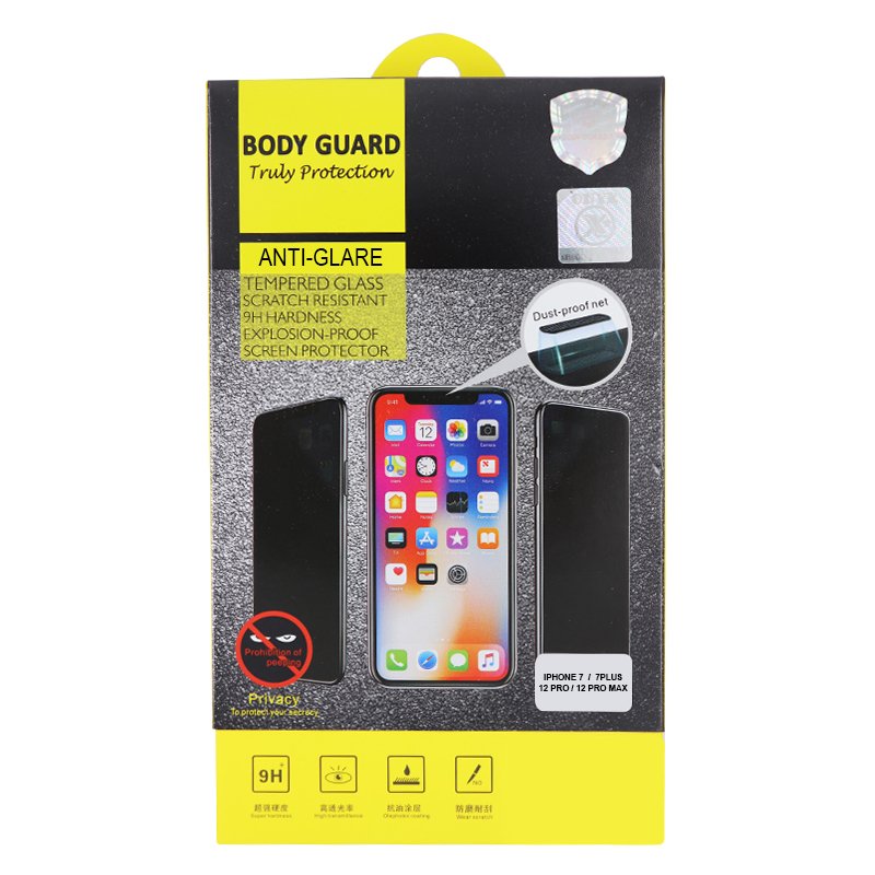 Apple iPhone 12 Pro/12 Pro Max/iPhone 7/iPhone 7 Plus Screen Protector Glass- Privacy (4D)