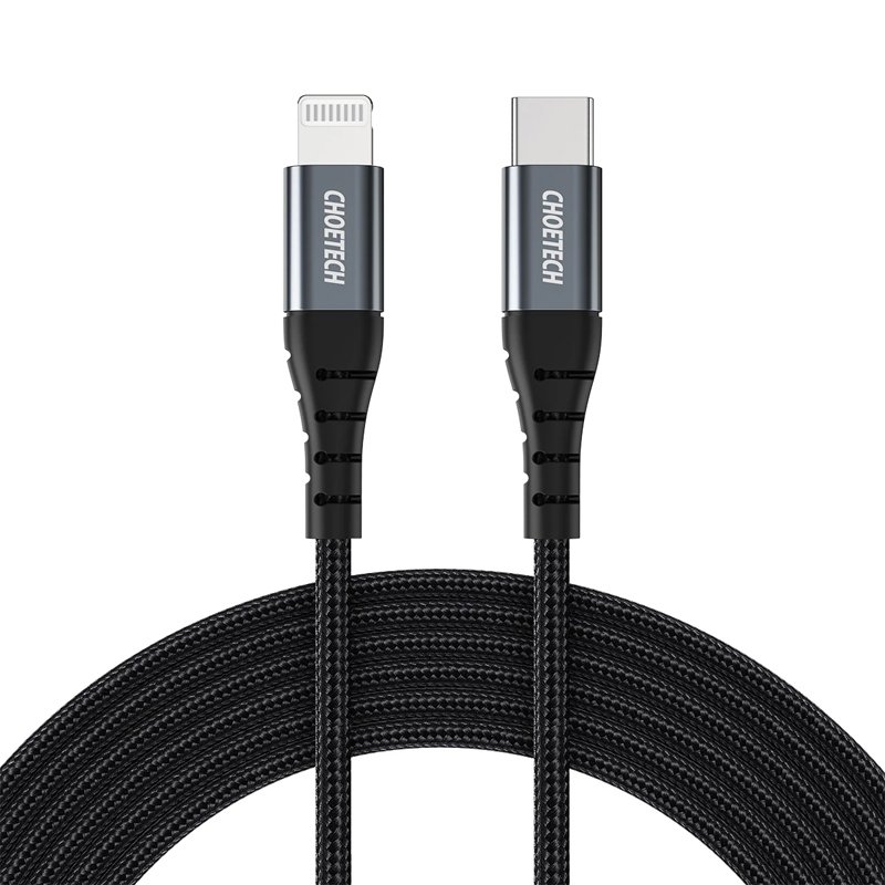 CHOETECH IP0039 NYLON BRAIDED USB-C TO LIGHTNING DATA CABLE 1.2M