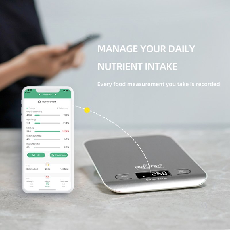 ⁦ProCoat KT630LB SMART KITCHEN STAINLESS STEEL SCALE⁩ - الصورة ⁦3⁩