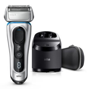 Braun Series 8 8390CC Wet & Dry Shaver with Clean & Charge Station & Travel Case