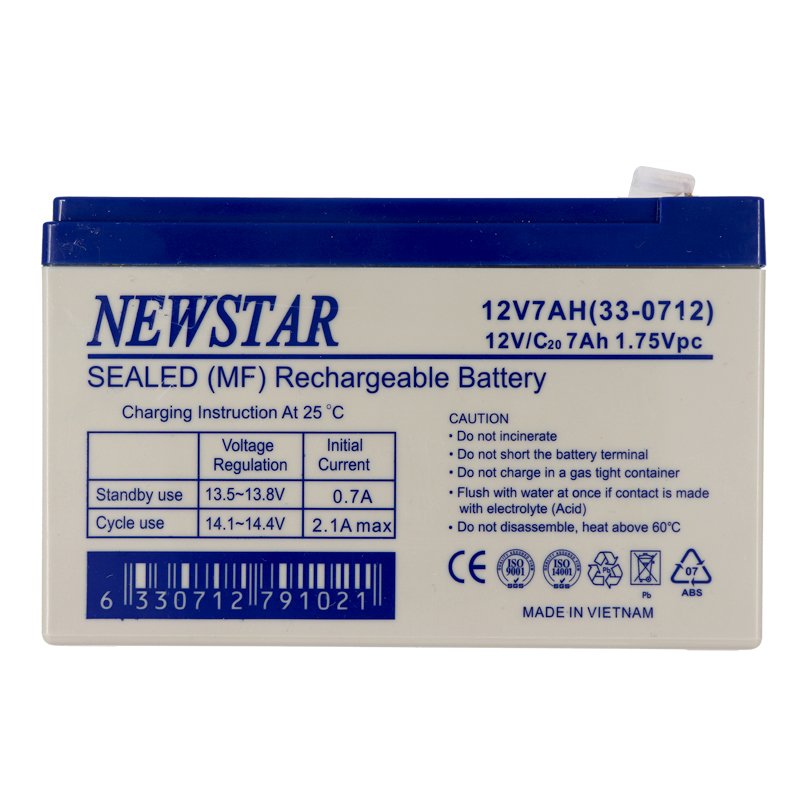 NEWSTAR (33-0712) 12V 7AH RECHARGEABLE BATTERY