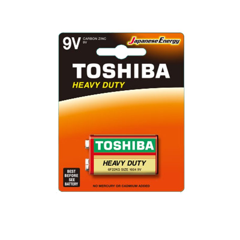 TOSHIBA 9V BP-1C HEAVY DUTY carbon zinc BATTERY