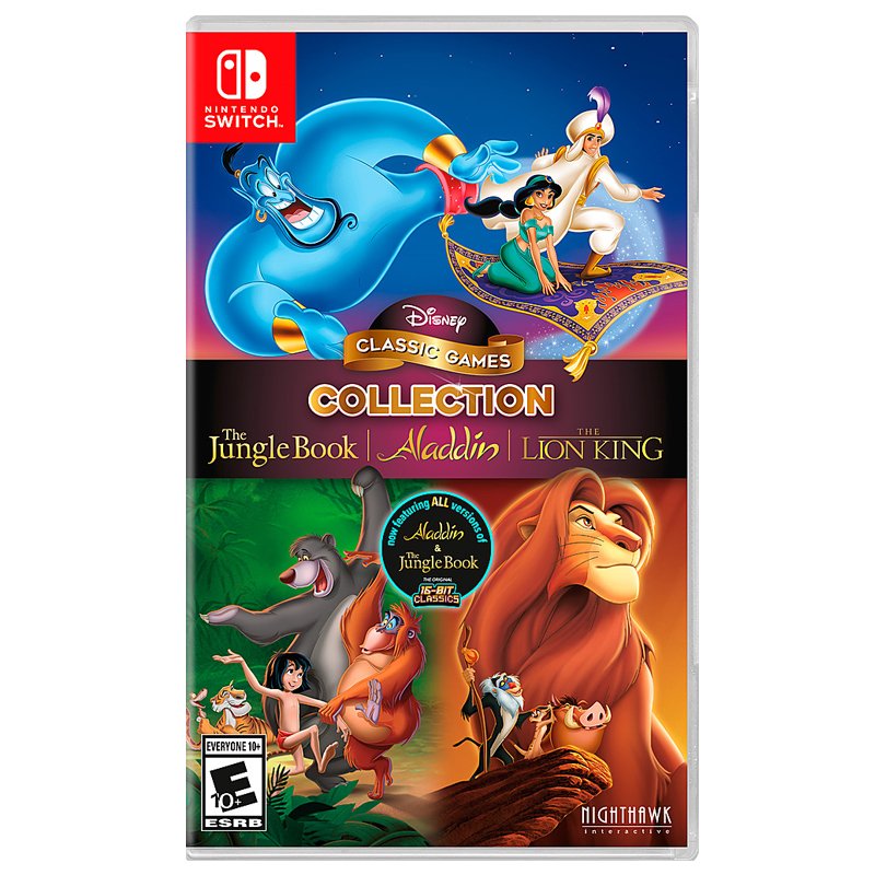 NINTENDO SWITCH CLASSIC GAMES COLLECTION THE JUNGLE BOOK ALADDIN THE LION LOOKIN CD