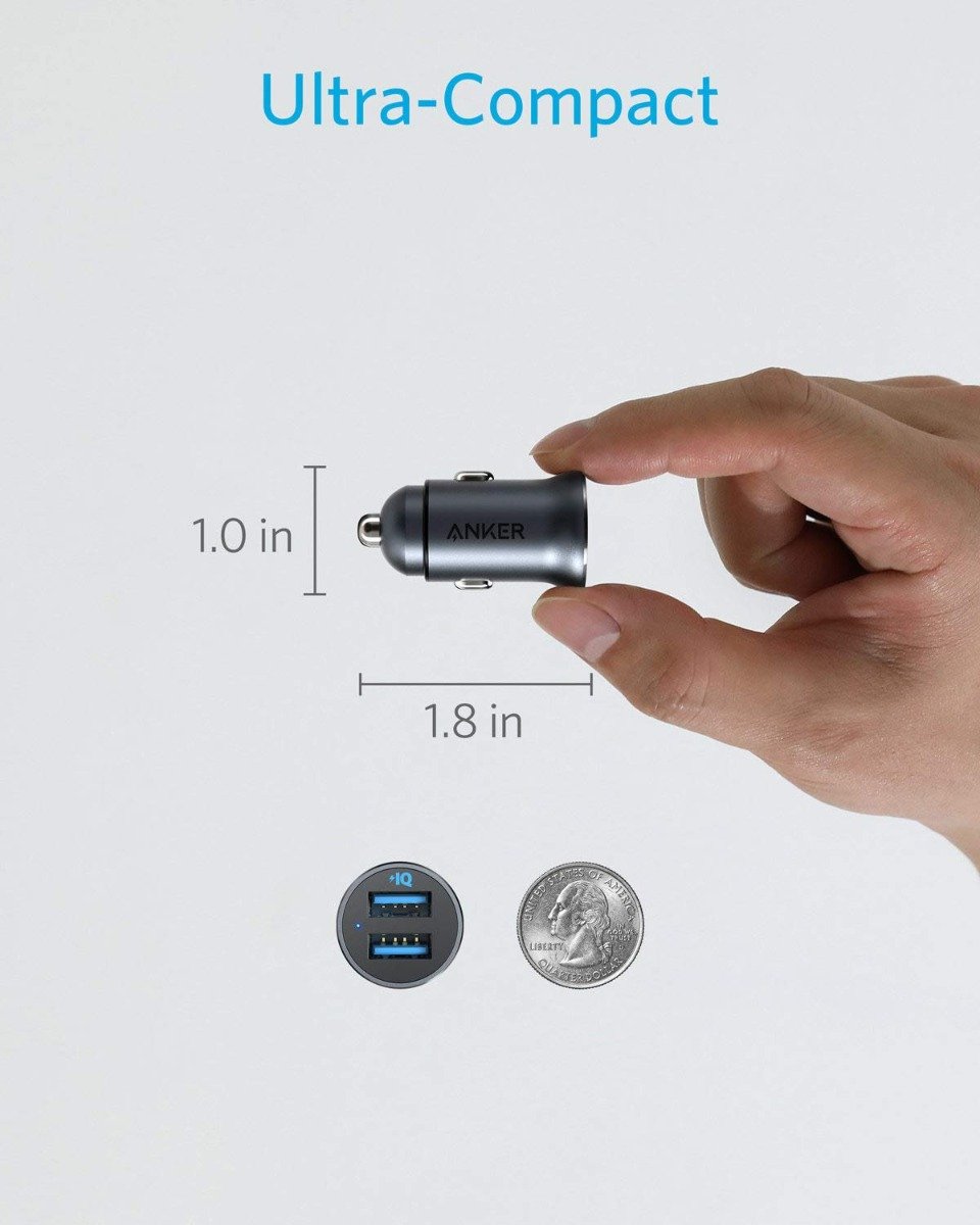 ANKER A2727H12.BK Power Drive 2 Alloy Car ADAPTOR - Image 2