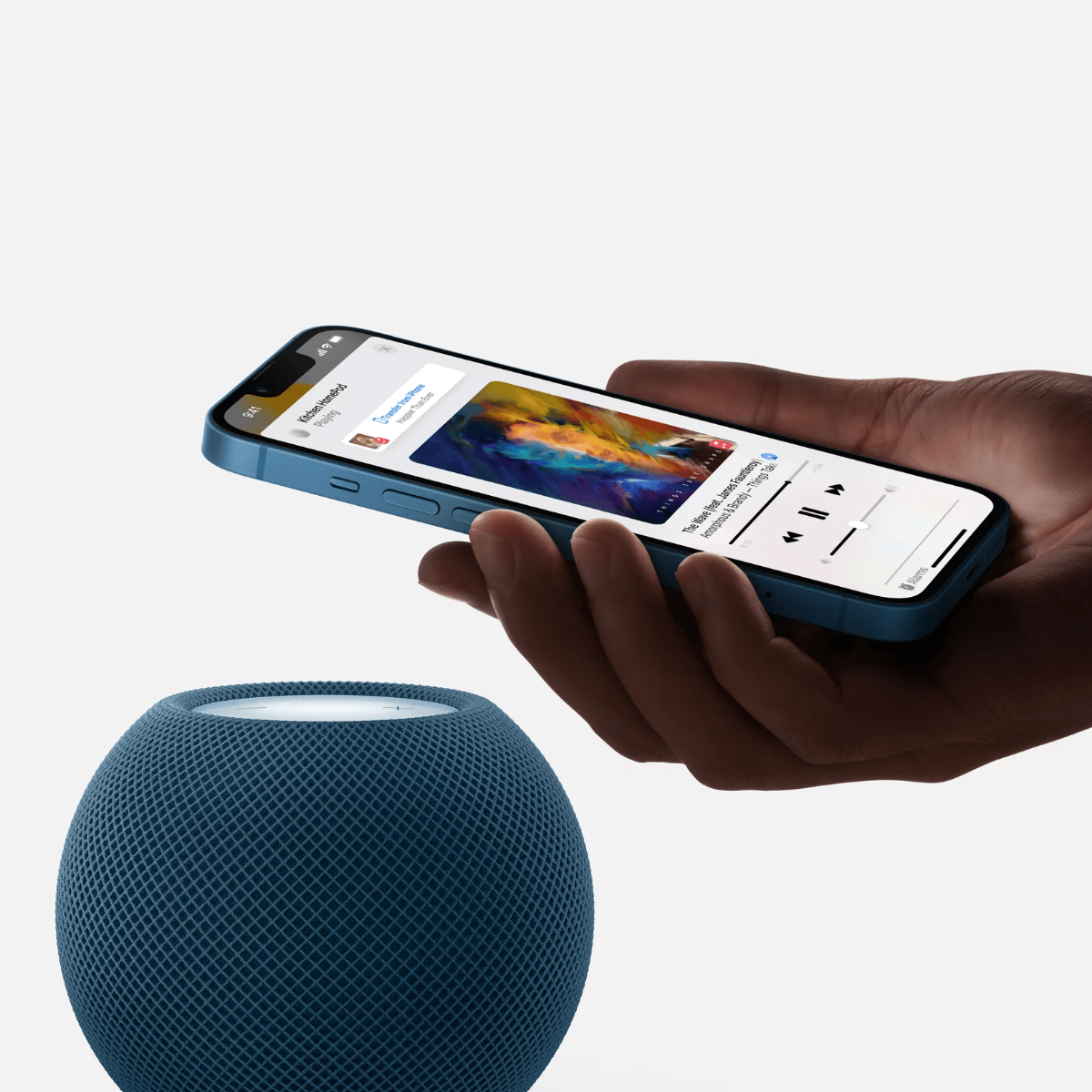 ⁦APPLE A2374 HOME POD MINI BLUE⁩ - الصورة ⁦2⁩