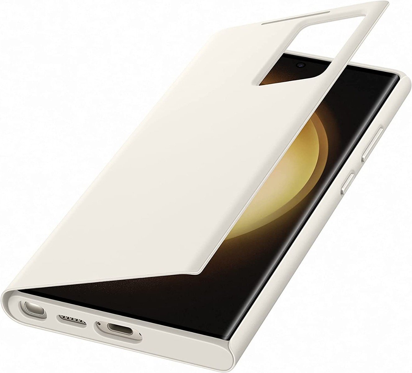 SAMSUNG GALAXY S23 ULTRA SMART VIEW FLIP CASE ORG - CREAM - Image 4