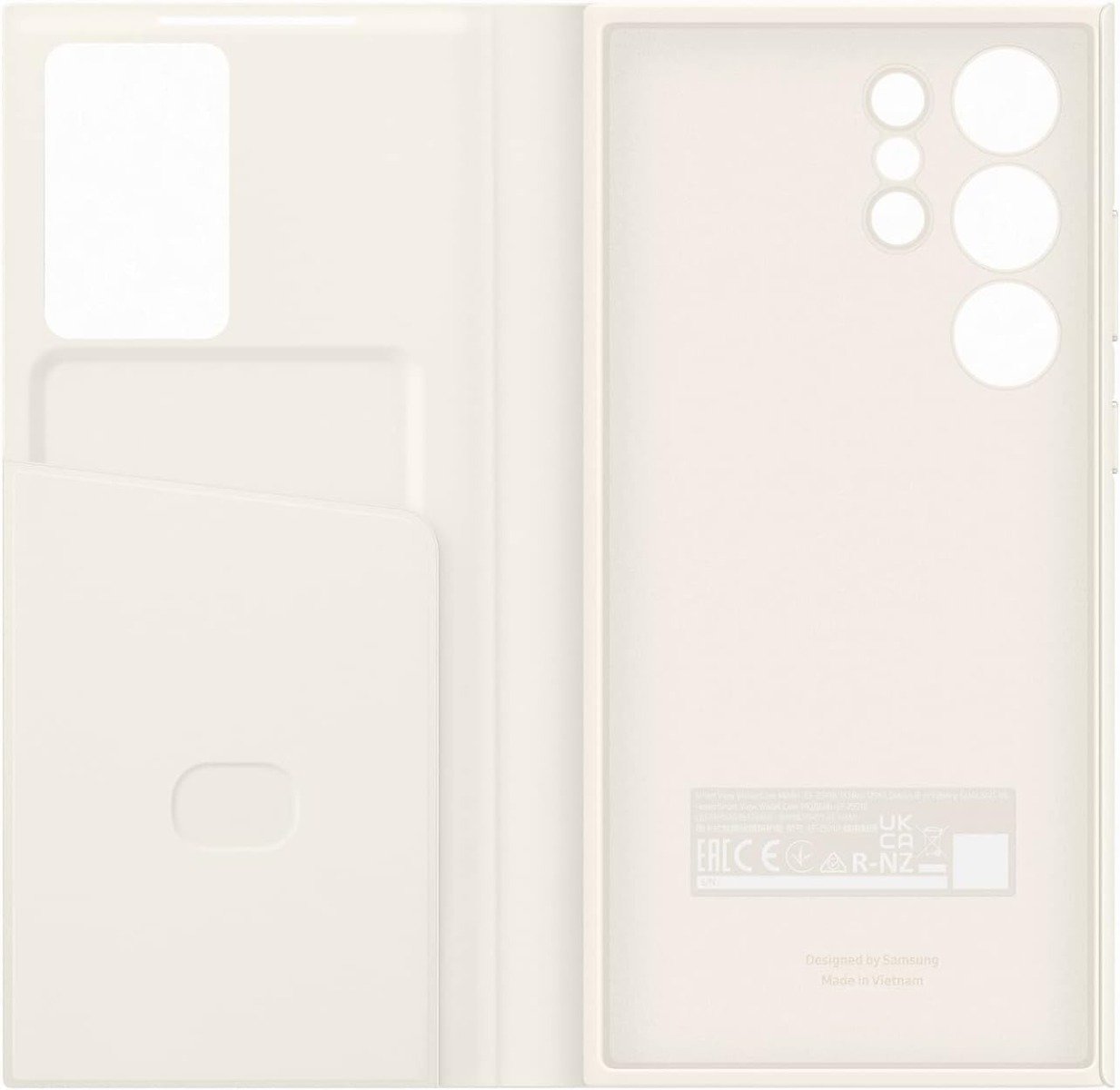 SAMSUNG GALAXY S23 ULTRA SMART VIEW FLIP CASE ORG - CREAM - Image 2