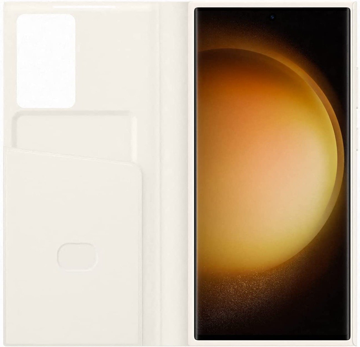 SAMSUNG GALAXY S23 ULTRA SMART VIEW FLIP CASE ORG - CREAM