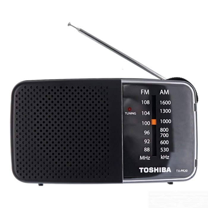 TOSHIBA TX PR20 AM FM Radio-Black