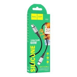 HOCO  X92 USB-C to USB-C 60w SILICON Data Cable - 3mtr    