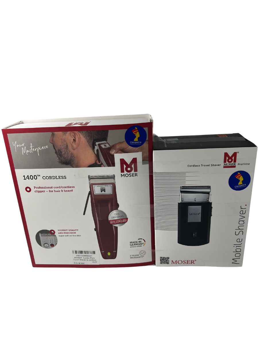 MOSER Combo Pack Travel Shaver & cordless trimmer