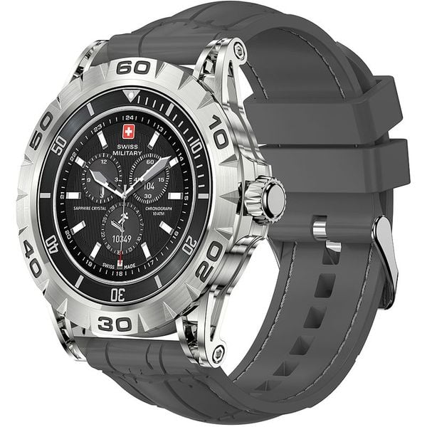 SWISS MILITARY SM-DOM2 Blackface with Silicon strap SmartWatch