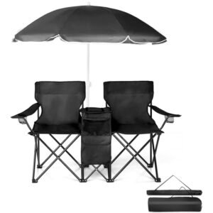 Cleo-SFO Double Seat Folding Chair With Umbrella NGB-729
